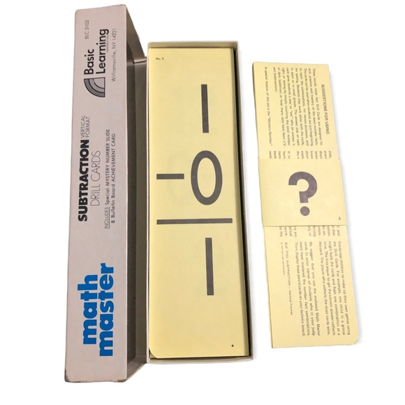Vintage Math Master Vertical Format Drill Flash Cards Complete Set 3”X10” - Picture 4 of 10